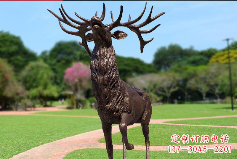 河南公园梅花鹿铜雕