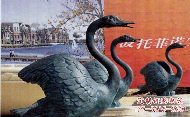 河南优质青铜天鹅雕塑