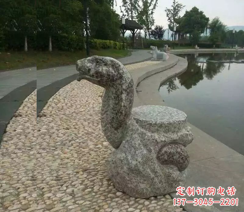 河南中领雕塑-十二生肖蛇石雕