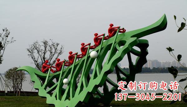 河南公园树叶不锈钢雕塑