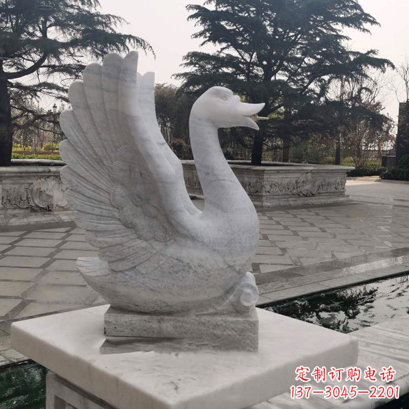 河南精致的天鹅石雕塑