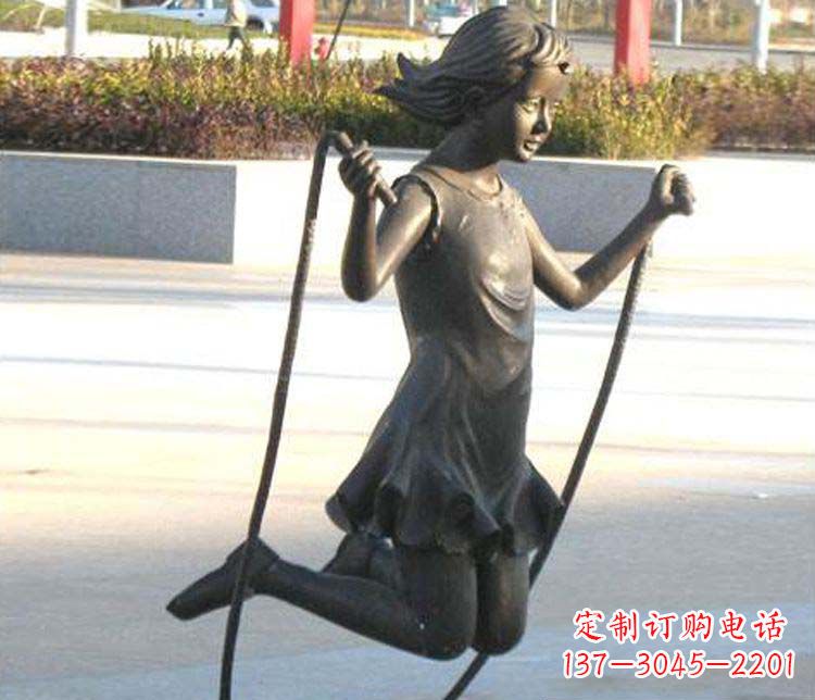 河南汇聚灵动的青春,唯美女孩铜雕