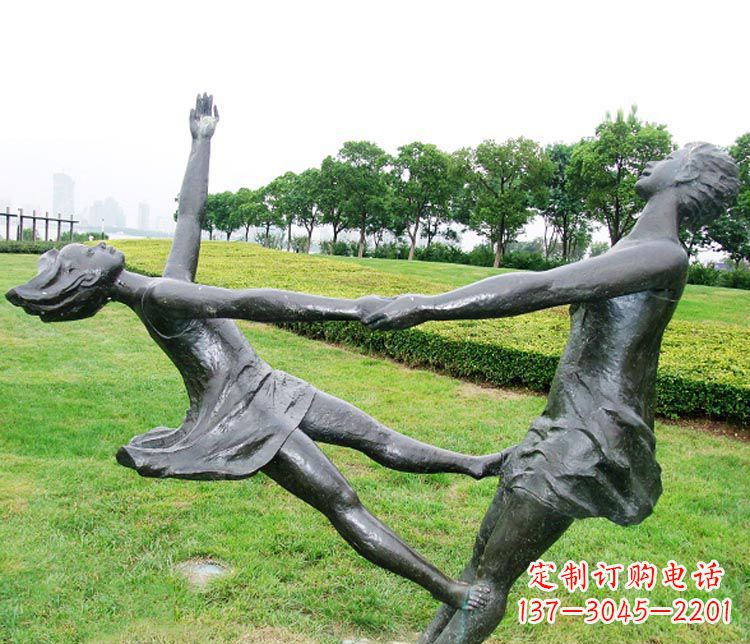 河南中领雕塑定制风姿绰约的女孩铜雕