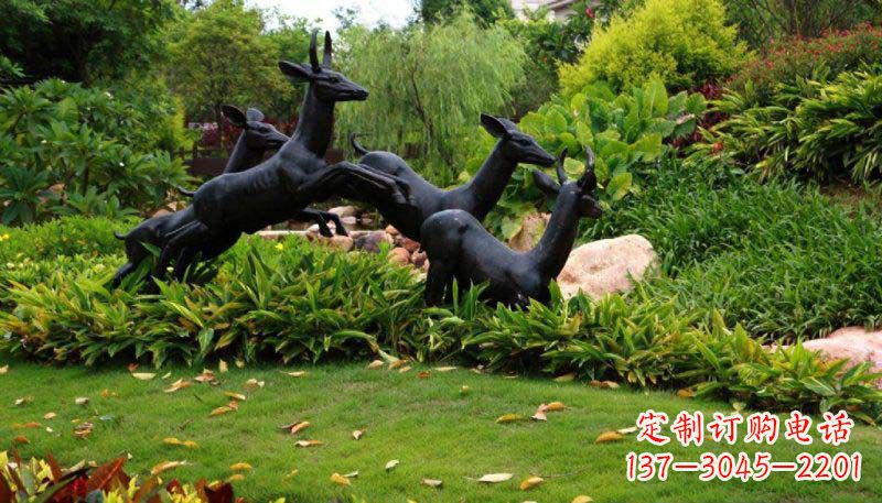 河南活力无限的动物铜雕