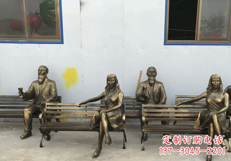 河南唯美女性铜雕美女长椅