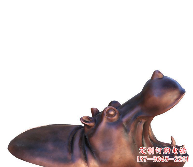 河南产品名称铜质河马雕塑