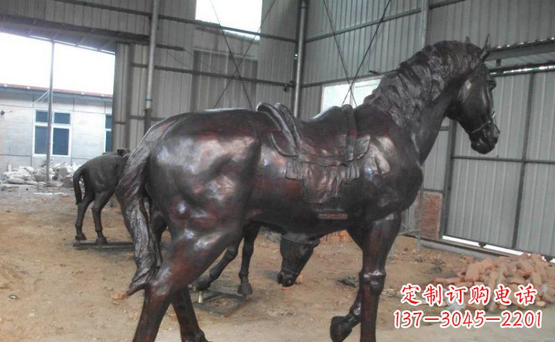 河南公园铜马动物铜雕