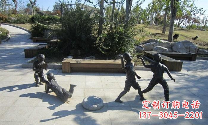 河南精美铜制儿童雕塑