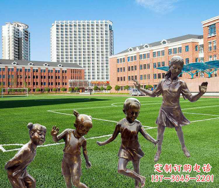 河南中领雕塑定制小孩铜雕
