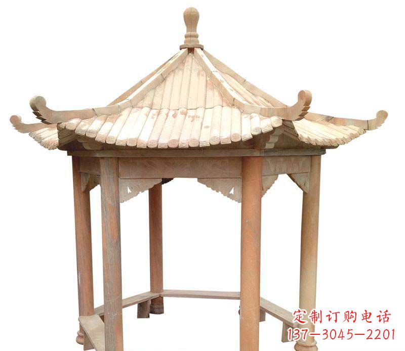 河南精美六角凉亭雕塑