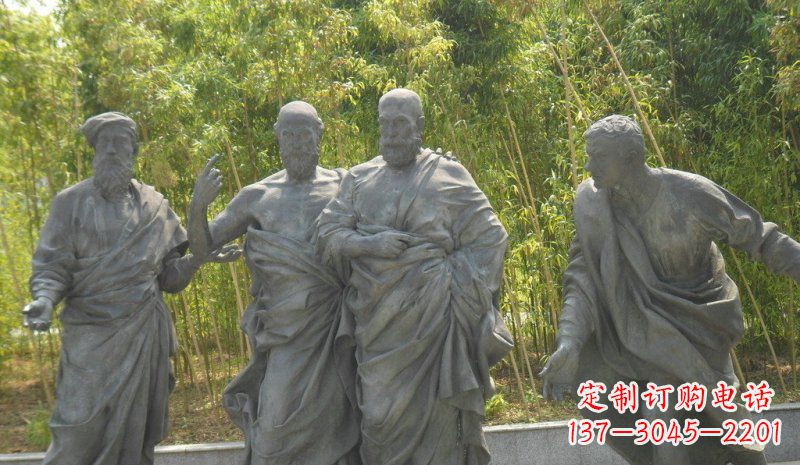 河南公园西方名人人物铜雕