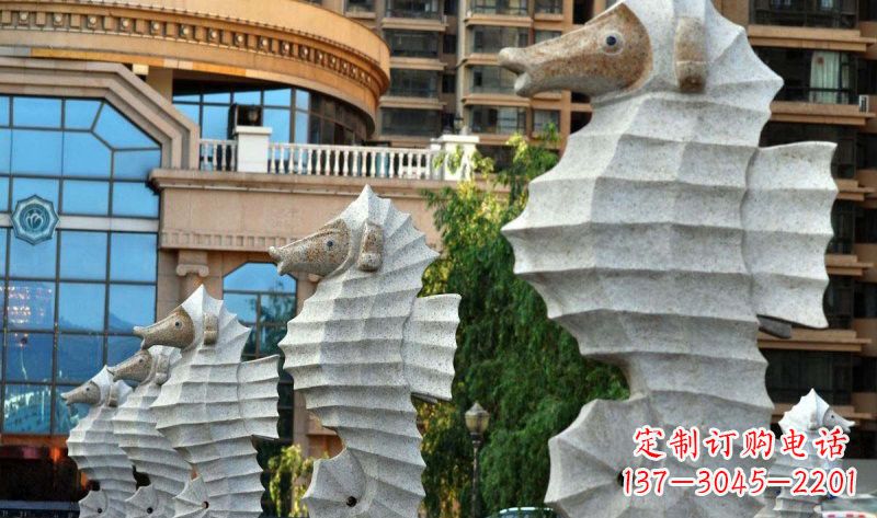 河南艺术级小区喷水马雕塑