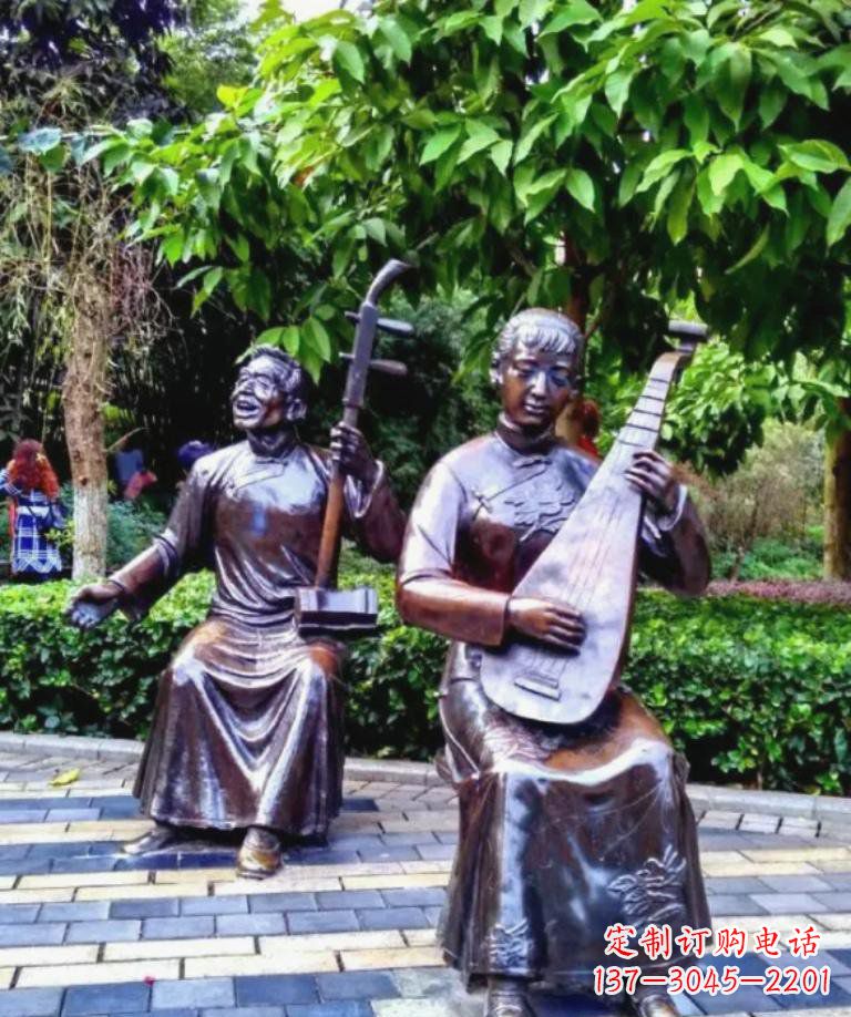 河南以音乐为灵感原点的二胡铜雕