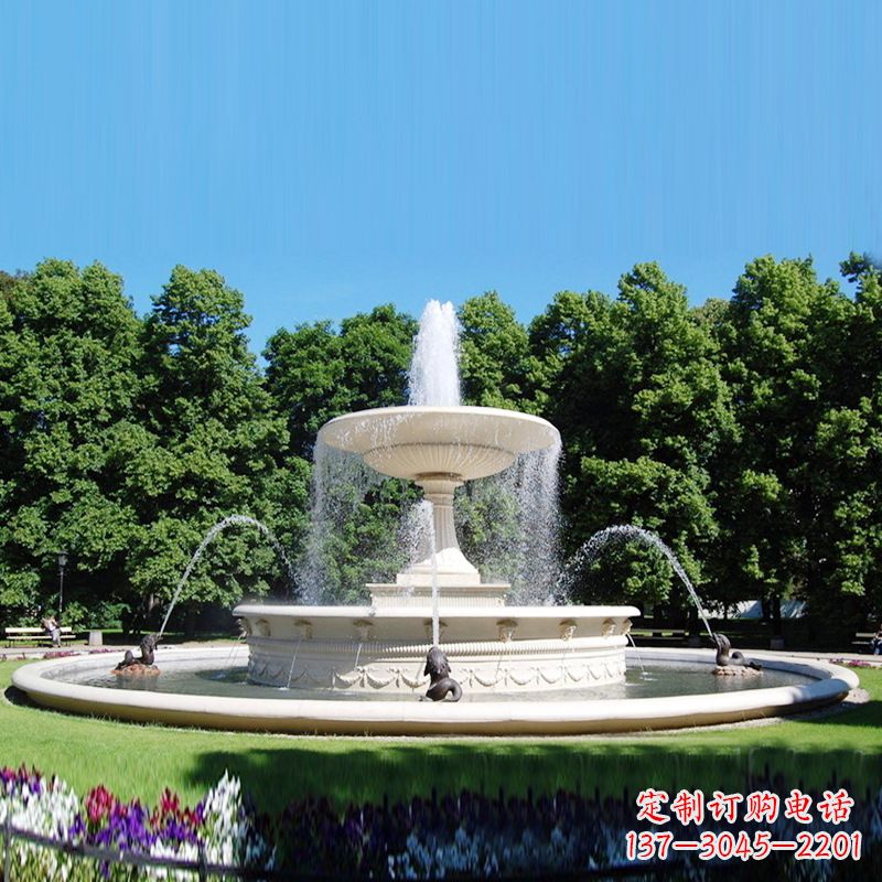 河南大型欧式石雕喷泉雕塑,提升园林气派