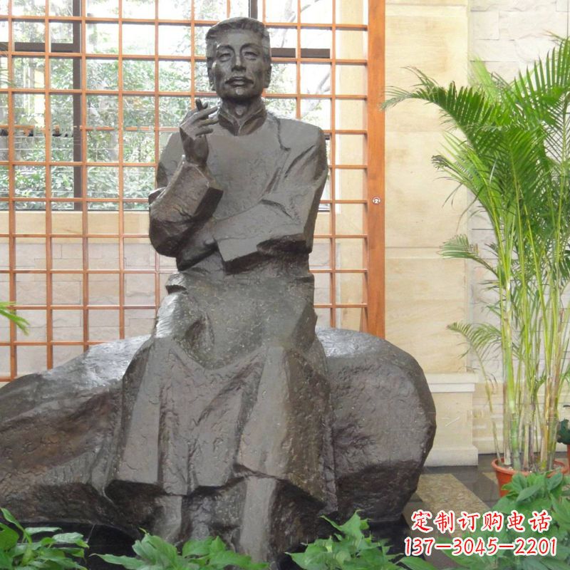 河南中领雕塑|传承历史文化的鲁迅铜雕像