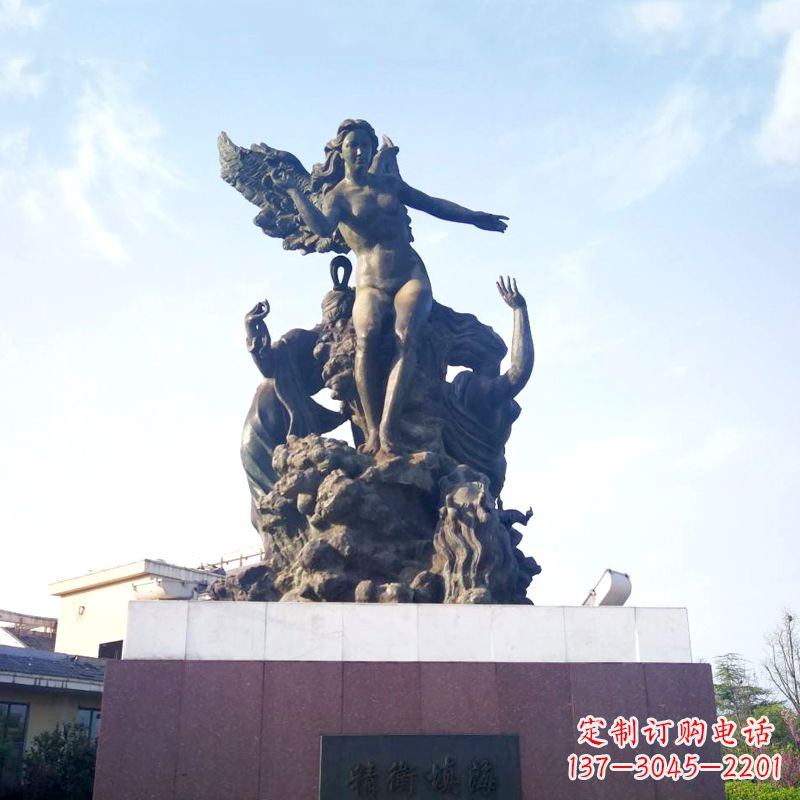 河南雕刻传说——精卫填海景观雕塑