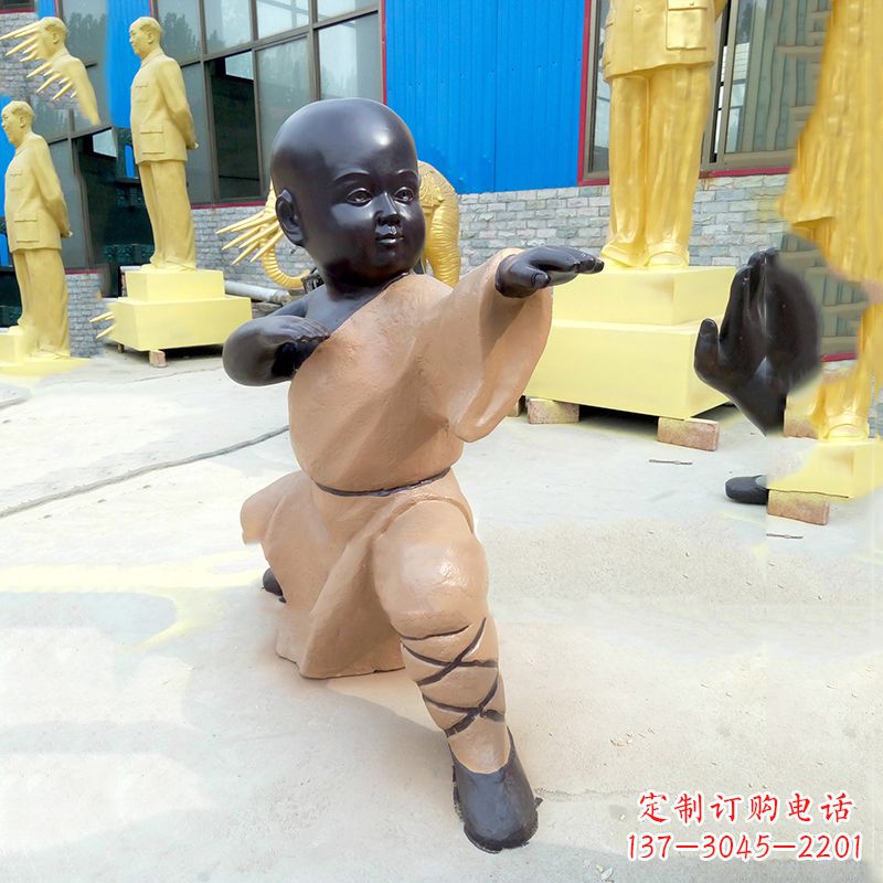 河南传承传统文化的绝佳礼品——“功夫小和尚”雕塑