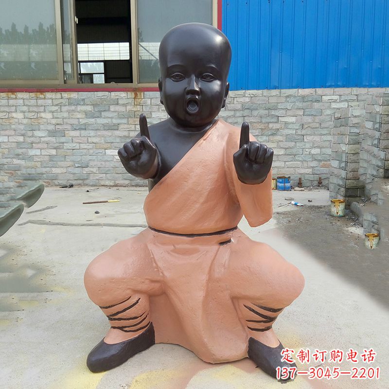 河南铜雕功夫小和尚