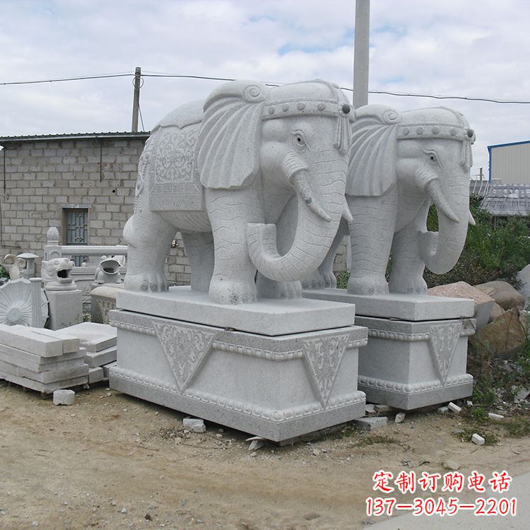 河南古典大象石雕--融入古典文化的精美艺术品