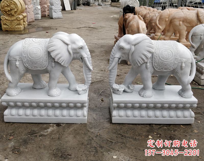 河南传统古老工艺大象雕塑