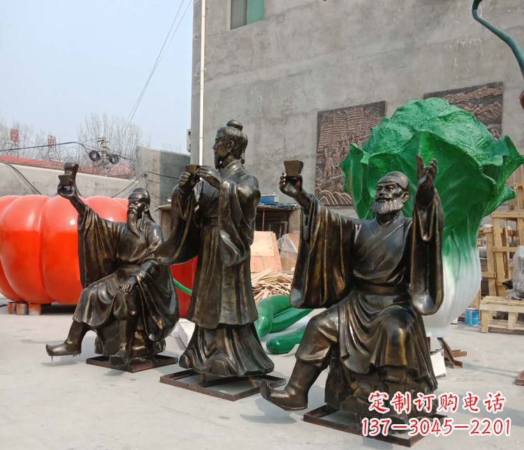 河南浓缩古代江湖英雄——名人雕塑