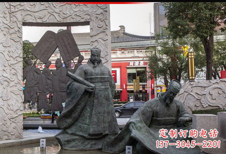 河南阎立德铜雕名人雕塑精美绝伦