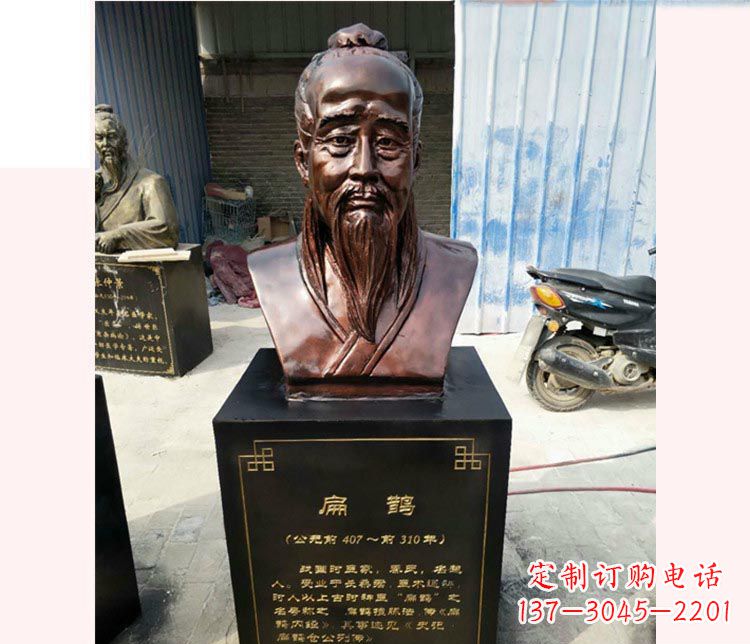 河南铸造古代名医扁鹊胸像,展现生命的传承之美