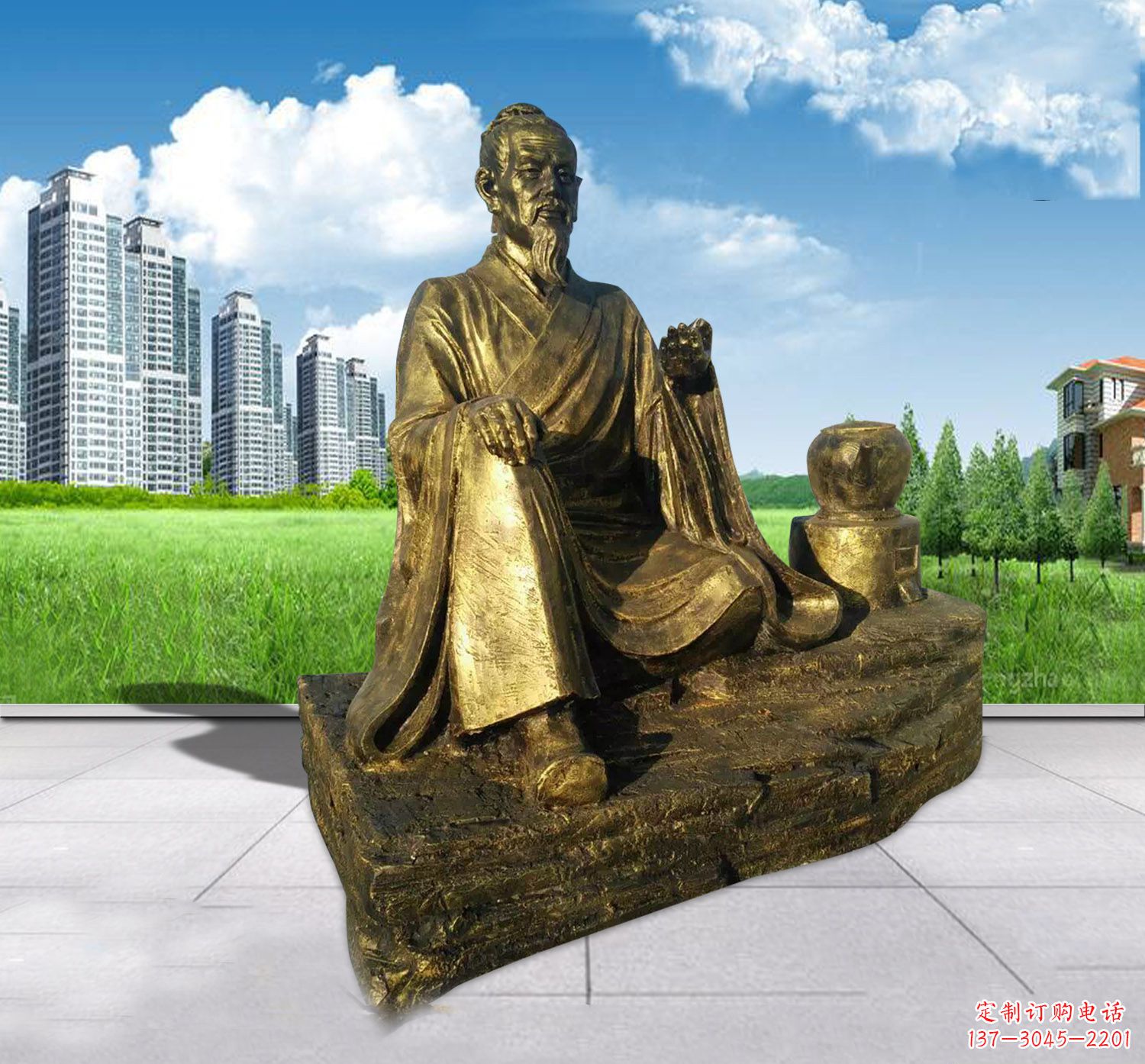 河南匠心独运——中领雕塑张仲景铜雕