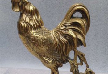 河南经典公鸡铜雕