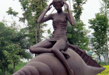 河南海螺姑娘铜雕——让美丽长存记忆