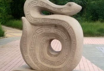 河南砂岩动物蛇雕塑
