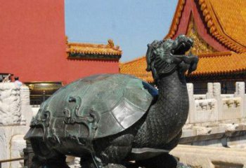 河南精美铜雕龙龟，给你公园独特色彩