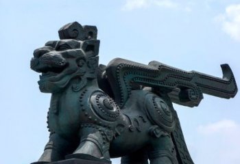 河南中领雕塑-铜制獬豸雕塑