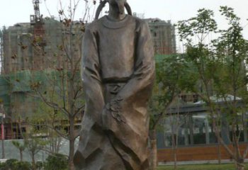 河南精美古风犹存，高雅李白铜雕