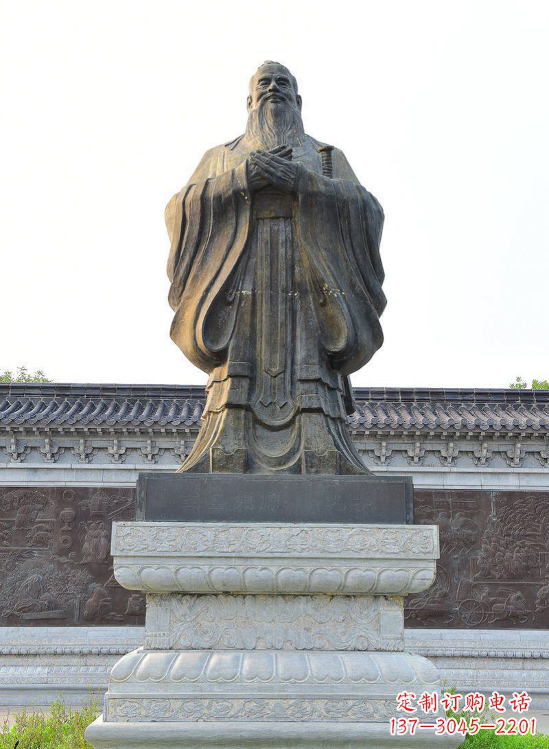 河南中领雕塑-孔子铜雕