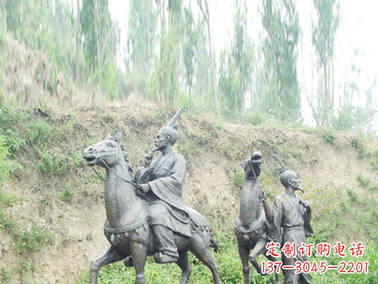 河南中领雕塑|传承古老传统:古代人物骑马铜雕