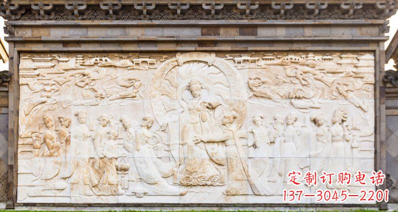 河南中领雕塑:古代人物石浮雕影壁