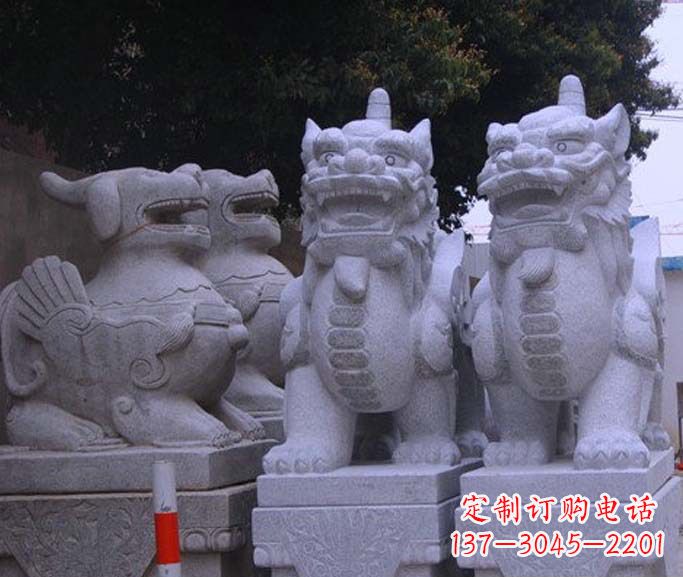 河南古典独角兽石雕
