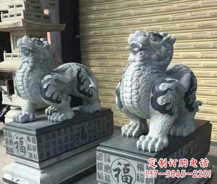 河南传承经典的古典貔貅石雕