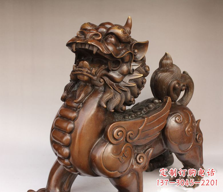 河南古代神兽貔貅铜雕