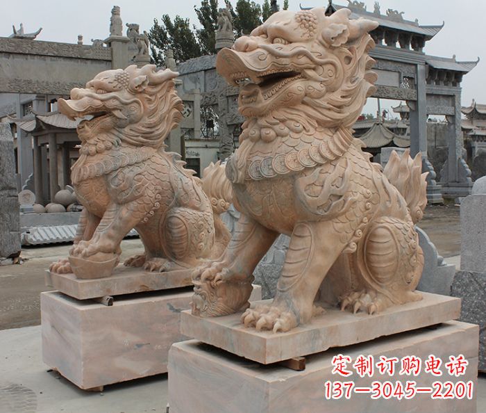 河南尊贵的古典麒麟雕塑