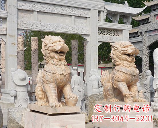 河南古典神麒麟石雕,传承古老文化