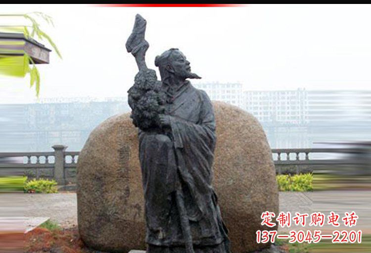 河南传承古代文化,陶渊明雕塑悠久记忆