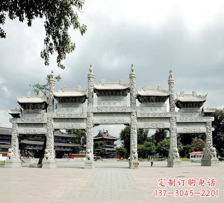 河南古代石牌坊雕塑