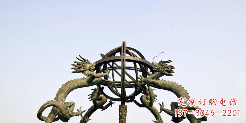 河南传承中国古代文化,浑天仪铜雕——让精致的往事重现