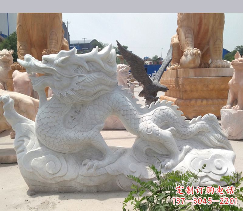河南古代镇宅动物龙石雕
