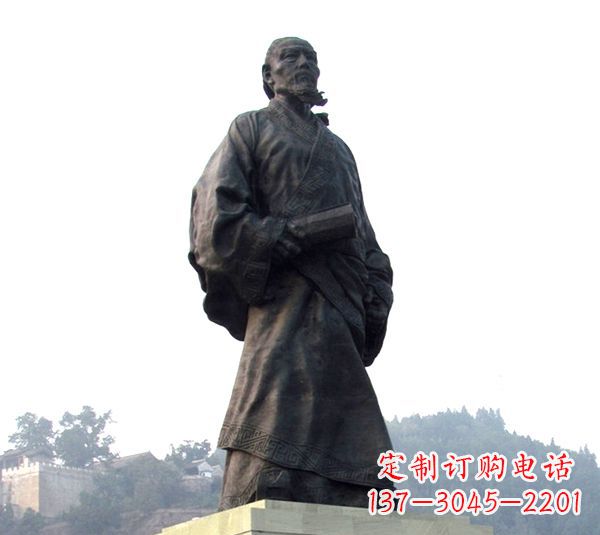 河南古代著名史学家司马迁塑像