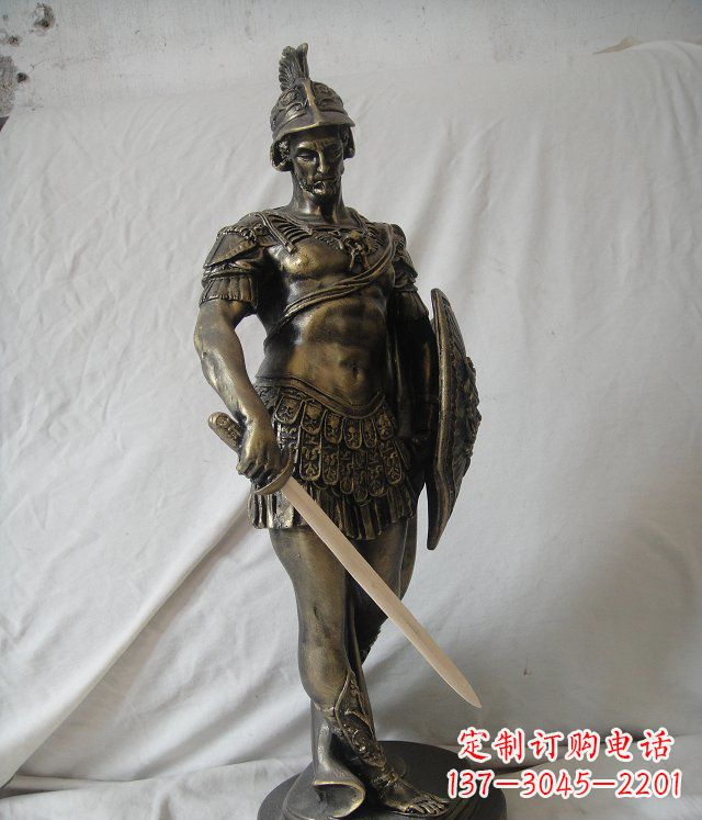 河南古罗马风格的玻璃钢战士雕塑