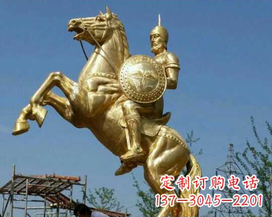 河南古罗马战士骑马铜雕——让你呈现最传统的骑士风采