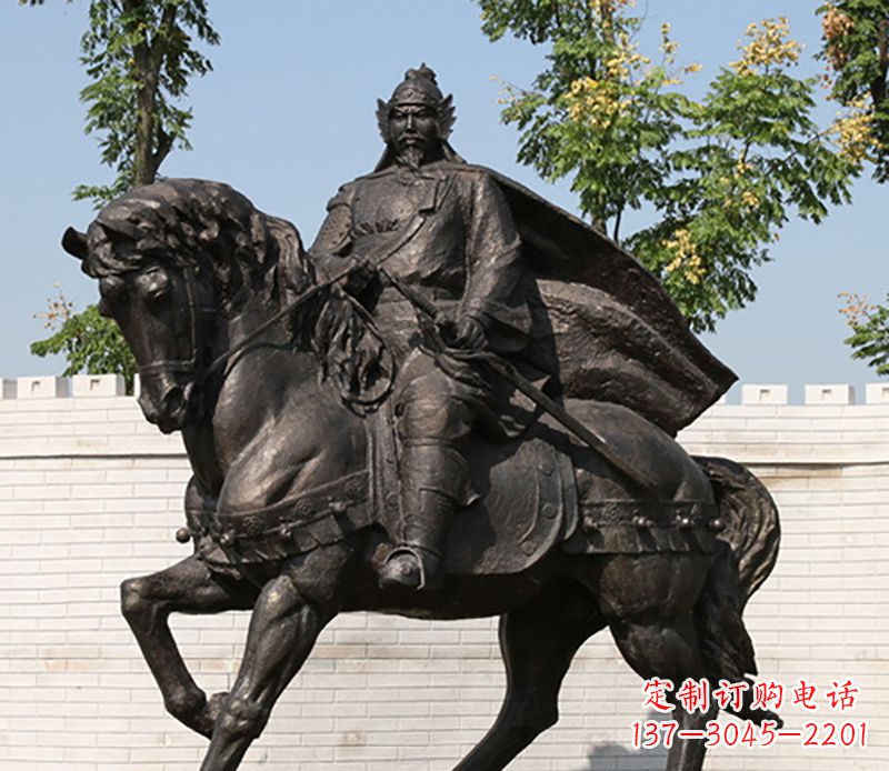 河南古人骑马铜雕